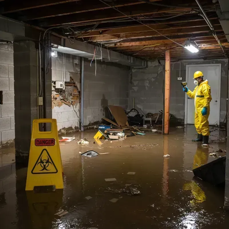 Flooded Basement Electrical Hazard in Jo Daviess County, IL Property