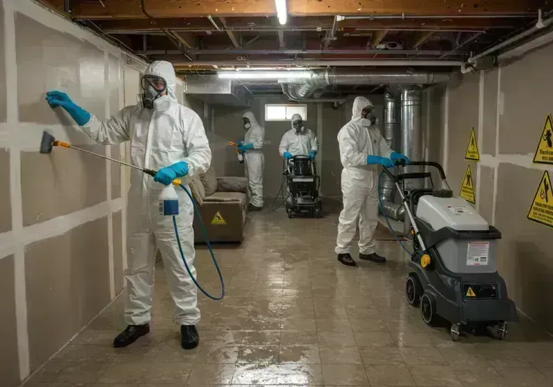 Basement Moisture Removal and Structural Drying process in Jo Daviess County, IL